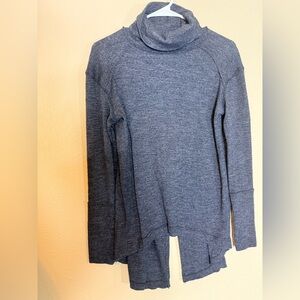 Free  People Charcoal Cowl Neck Sweater size small oversized